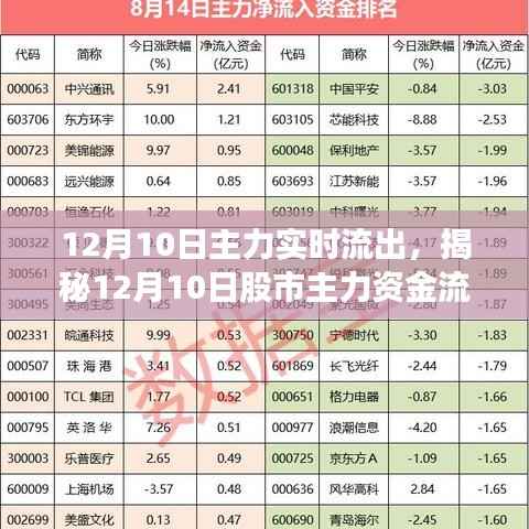 揭秘股市主力资金流向,12月10日主力实时流出分析与策略应对