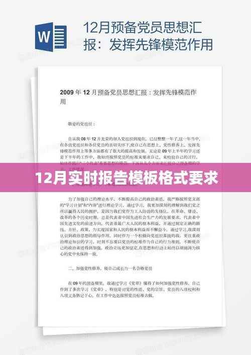 12月实时报告模板格式详解